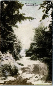 The Winding Road, Crawfordsville, Indiana Postcard c1910 - Picture 1 of 2
