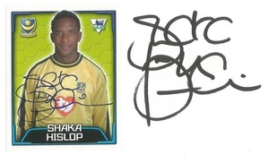 PORTSMOUTH, NEWCASTLE & WEST HAM: SHAKA HISLOP SIGNED 3x5 WHITECARD+COA - Picture 1 of 1