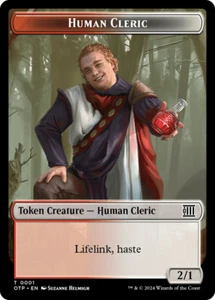 x4 Human Cleric TOTP Breaking News MTG 1 TOKEN M/NM 4x - Picture 1 of 1