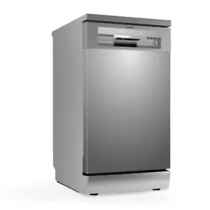 Baridi Slimline Freestanding Dishwasher 45cm 10 Place, 8 Programs, Silver B - Picture 1 of 7
