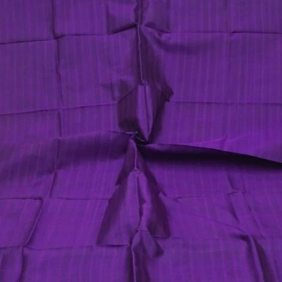 Vintage Purple 100% Pure Silk Handloom Sari Remnant 4YD Craft Fabric Silk Scrap - Image 1 of 4