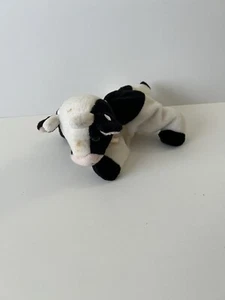 Vintage Plushland Black and White Cow Stuffed Plush Farm Animal - Picture 1 of 4