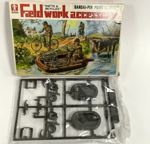 1/48 Bandai Field Work Accessory WWII " RAFTS & BICYCLE" model kit Vintage - Picture 1 of 3