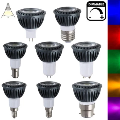 Dimmable LED Spotlight 5W 12V GU10 MR16 Angle Colorful Room COB Lamp Replace E14 - Image 1 of 4