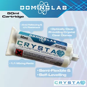 50ml Crystal Polyurethane Doming Resin 1:1 Cartridge 3D Stickers Including Mixer - Picture 1 of 13