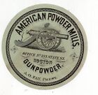 1800s+American+Powder+Mills+Gunpowder+Label