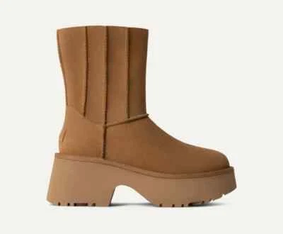 Nuevo en caja Botas UGG Clásicas Para Mujer Doble Costura Nuevas Alturas en Castaño Foto 1 de 4