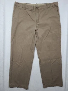 IZOD Saltwater Chino Pants Mens 40x30 meas 39x29 Olive Green Flat Front Straight - Picture 1 of 12