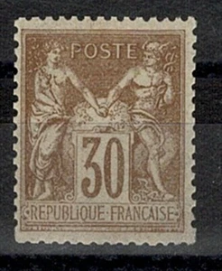 FRANCE STAMP TIMBRE N° 80 " TYPE SAGE 30c BRUN-JAUNE 1881 " NEUF xx TTB W909 - Picture 1 of 2