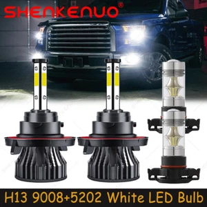 4x H13 9008 4Side LED Headlight + 5202 Fog Light Bulbs for 2008-2012 Ford Escape - Picture 1 of 13