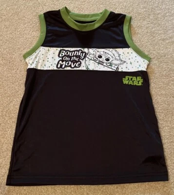 Camiseta sin mangas Star Wars Bounty On The Move Yoda para niños negra/verde Foto 1 de 4