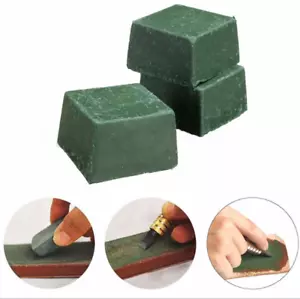 Green Leather Strop Sharpening Abrasive Polishing Compounds Wax Leathercraft - Picture 1 of 9