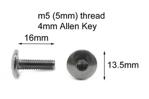10 pernos de carenado de acero inoxidable Triumph T3330941 m5 x 16 mm Daytona 675 - Imagen 1 de 8