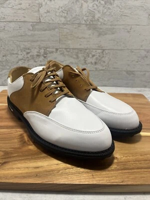 Zapatos de golf Nike Bella Last Saddle Oxford blancos y tostados para mujer talla 8,5 - NUEVO Foto 1 de 4
