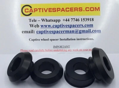 CAPTIVESPACERS.COM Espaciadores de rueda cautivos Kawasaki Ninja 400 Ex400 2018-2023 Supersport. Negro