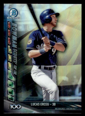 2017 Bowman Chrome Scouts Top 100 Update #BSULE Lucas Erceg (ref 238814) - Image 1 of 2