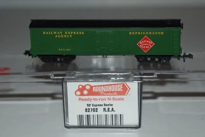 Frigorífico N Roundhouse 82702 Railway Express Agency 50' puerta única 1845 C18100 Foto 1 de 2