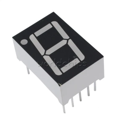 10PCS 0.56" 7 Segment 1 Digit Common Anode RED LED Digital Display - Image 1 of 4