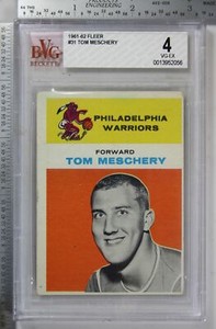 1961 Fleer #31 Tom Meschery Warriors Saint Mary's BVG 4 VG-EX