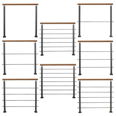 Edelstahlgeländer Handlauf Buche innen Treppe Holz Strebe waagerecht V2A Bausatz - Bild 1 von 4