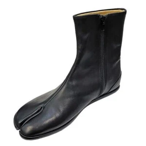 Stivaletti uomo punta spaccata donna vera pelle bovina ballerine stile Occidente scarpe - Foto 1 di 18