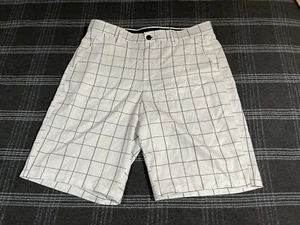 Tek Gear Woven Plaid Golf Shorts Men Size 34 Flat Front Moisture Wicking - Picture 1 of 9