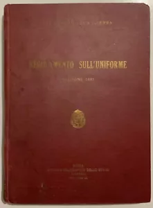 MINISTERO DELLA GUERRA REGOLAMENTO SULL'UNIFORME LIBRO ED. 1931 ROMA POLIGRAFICO - Foto 1 di 24