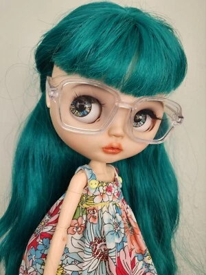 Gafas de sol de gran tamaño para niñas americanas con marco transparente Blythe 1/6 roble BJD  Foto 1 de 3