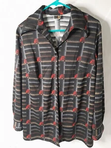Ample Togs California Button Up Front Shirt Size L Vintage - Picture 1 of 9