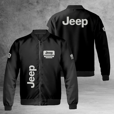 Jaqueta bombardeiro unissex à prova de vento para carro Jeep - Imagem 1 de 4