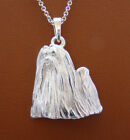 Large Sterling Silver Maltese Standing Study Pendant