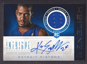 2012-13 Panini Intrigue Basketball #116 Kim English RC Auto Jersey