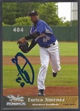 Enrico Jimenez 2011 Grandstand Aberdeen IronBirds IP auto signed card