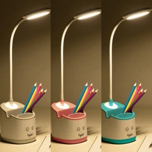USB LED Desk Lamp Adjustable Swing Arm Lamp Eye-Caring Reading Desk Light - Picture 1 of 15