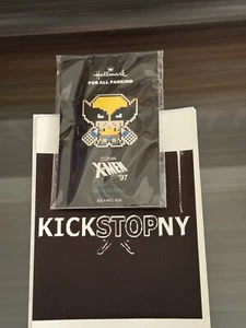 SDCC 2024 Hallmark Marvel Studios X-Men ’97 Wolverine PXL8® Enamel Pin In Hand - Picture 1 of 4