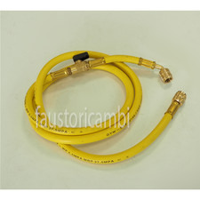 WIGAM TUBO FLESSIBILE 150 CM GIALLO 5/16 GAS R410 + RUBINETTO + DEPRESSORE