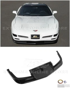 For 97-04 Corvette C5 | GLOSS BLACK Performance Front Bumper Vented Lip Splitter - Picture 1 of 21