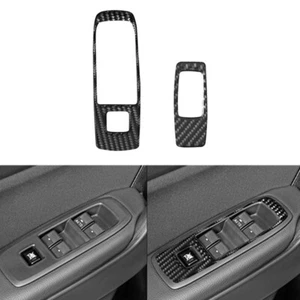 2X Carbon Fiber Front Door Control Frame Cover Trim For Ford Ranger 2019-2022 - Picture 1 of 17