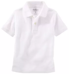 OshKosh Boy's Classic Short Sleeve White Pique Polo Tee (8 Kids) - Picture 1 of 1
