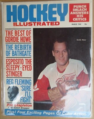 Vintage HOCKEY ILLUSTRATED Mar 1968 - The Best of Gordie Howe Feature. GREAT! - Image 1 of 4