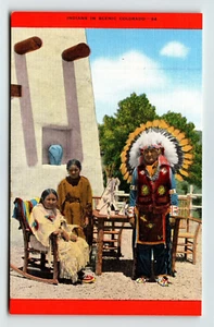 Postcard CO Native American in Traditional Dress - Picture 1 of 2