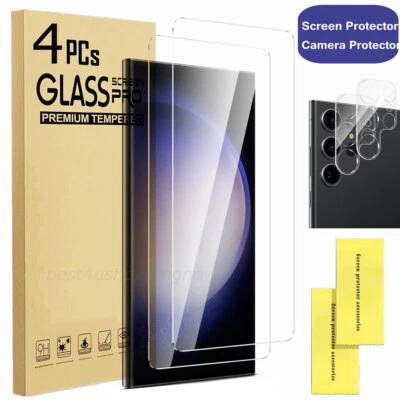 For Samsung Galaxy S25/S24/S23/S22 Ultra Tempered Glass Screen Camera+Protector - Image 1 of 4