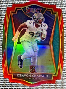 2020 SELECT K’lavon Chaisson RC Red PRIZM PARALLEL Die Cut Premier LEVEL - Picture 1 of 2