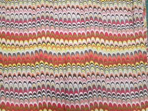 POLYNESIAN WAVE MULTI COLOR BACKGROUND 100% COTTON 44 WIDE DESIGN 1 YARD PIECE - Picture 1 of 5