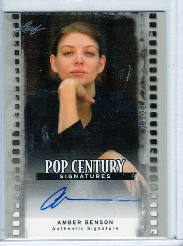 2011 LEAF POP CENTURY AMBER BENSON "BUFFY THE VAMPIRE SLAYER #/25 AUTOGRAPH AUTO Cover