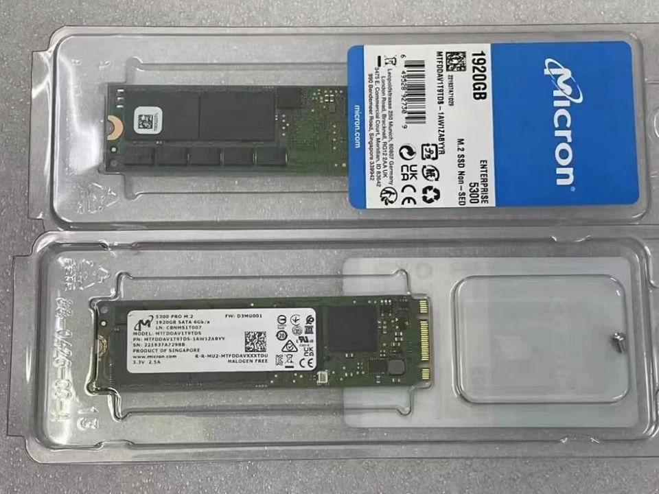 New Micron 5300 PRO 1.92TB M.2 SSD SATA 6Gb/s MTFDDAV1T9TD8-1AW16ABYYR - Image 1 of 1