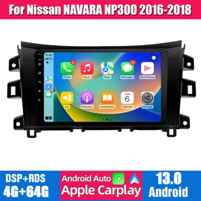 64GB Android 13 Carplay Car Radio Stereo Wifi For Nissan NAVARA NP300 2016-2018 - Image 1 of 4