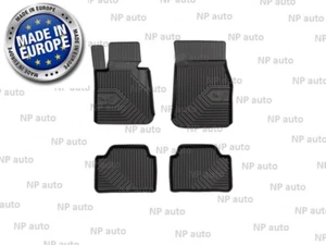 NEW LHD BLACK RUBBER FLOOR MATS ALL WEATHER FOR BMW F20 2011-2019 1 SERIES 4DOOR - Picture 1 of 4