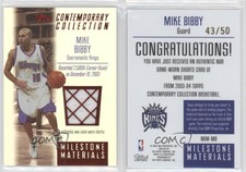 2003-04 Topps Contemporary Collection Milestone Materials Red /50 Mike Bibby