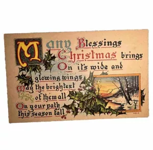 1910 Blessings Christmas Republic St. Louis Advertisement Ad Postcard Unposted - Picture 1 of 6